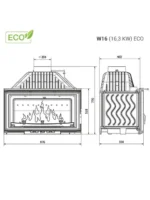 Insert à bois encastrable W16 ECO 16,3kW Haut rendement 80,4 % – Image 2